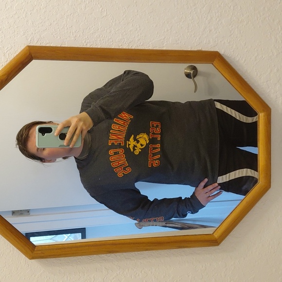 Champion Gray Marine Corp Long Sleeve Tee Mens Large - Picture 7 of 7